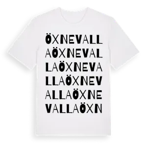 Öxnevalla ordlek t-shirt – ekologisk bomull t-shirt från Pinshirt