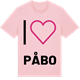 Pink Cotton t-shirt med Jag älskar Påbo t-shirt stort tryck