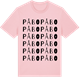 Pink Cotton t-shirt med Påbo ordlek t-shirt