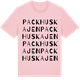 Pink Cotton t-shirt med Packhuskajen ordlek t-shirt