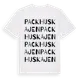 White t-shirt med Packhuskajen ordlek t-shirt