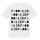 White t-shirt med Paddalen ordlek t-shirt