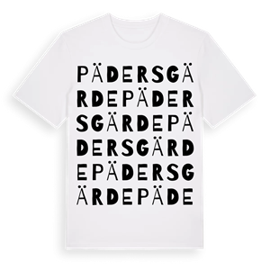 Pädersgärde ordlek t-shirt – ekologisk bomull t-shirt från Pinshirt