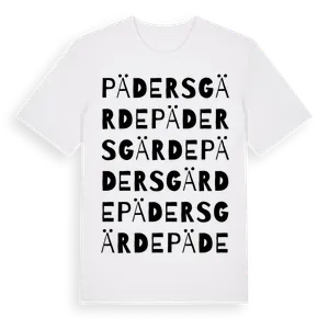 Pädersgärde ordlek t-shirt – ekologisk bomull t-shirt från Pinshirt