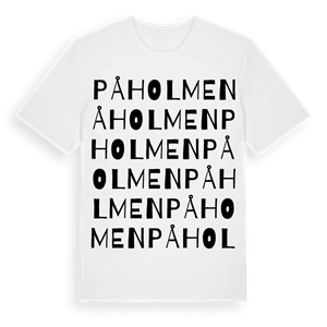 Påholmen ordlek t-shirt – ekologisk bomull t-shirt från Pinshirt