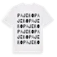 White t-shirt med Pajebo ordlek t-shirt