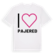 White t-shirt med Jag älskar Pajered t-shirt stort tryck