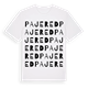 White t-shirt med Pajered ordlek t-shirt