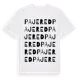 White t-shirt med Pajered ordlek t-shirt