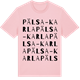 Pink Cotton t-shirt med Pälsa-Karla ordlek t-shirt