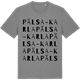 Mid Heather Gray t-shirt med Pälsa-Karla ordlek t-shirt