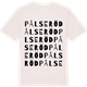 Vintage White t-shirt med Pålseröd ordlek t-shirt