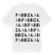 White t-shirt med Pannekakan ordlek t-shirt