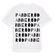 White t-shirt med Panneröd ordlek t-shirt