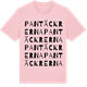 Pink Cotton t-shirt med Pantäckrerna ordlek t-shirt
