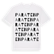 White t-shirt med Paraten ordlek t-shirt