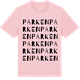 Pink Cotton t-shirt med Parken ordlek t-shirt