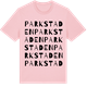 Pink Cotton t-shirt med Parkstaden ordlek t-shirt