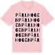 Pink Cotton t-shirt med Pärlhogen ordlek t-shirt