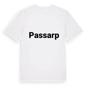 Passarp fetstil t-shirt – ekologisk bomull t-shirt från Pinshirt