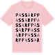 Pink Cotton t-shirt med Passarp ordlek t-shirt
