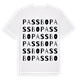 White t-shirt med Passbo ordlek t-shirt