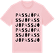 Pink Cotton t-shirt med Passjö ordlek t-shirt