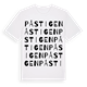 White t-shirt med Påstigen ordlek t-shirt