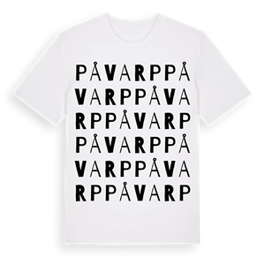 Påvarp ordlek t-shirt – ekologisk bomull t-shirt från Pinshirt