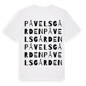 Påvelsgården ordlek t-shirt – ekologisk bomull t-shirt från Pinshirt