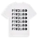 White t-shirt med Påvelund ordlek t-shirt