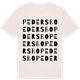Vintage White t-shirt med Pedersbo ordlek t-shirt