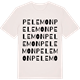 Vintage White t-shirt med Pelemon ordlek t-shirt