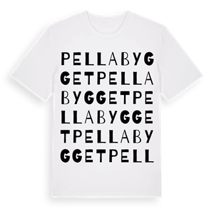 Pellabygget ordlek t-shirt – ekologisk bomull t-shirt från Pinshirt