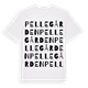 White t-shirt med Pellegården ordlek t-shirt