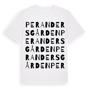 Per Andersgården ordlek t-shirt – ekologisk bomull t-shirt från Pinshirt