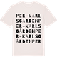Vintage White t-shirt med Per-Karlsgården ordlek t-shirt