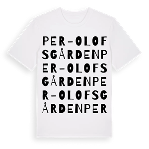Per-Olofsgården ordlek t-shirt – ekologisk bomull t-shirt från Pinshirt