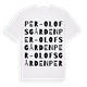 Per-Olofsgården ordlek t-shirt