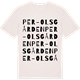 Vintage White t-shirt med Per-Olsgården ordlek t-shirt