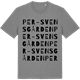 Mid Heather Gray t-shirt med Per-Svensgården ordlek t-shirt
