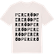 Vintage White t-shirt med Pereröd ordlek t-shirt