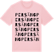 Pink Cotton t-shirt med Persäng ordlek t-shirt