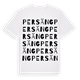 White t-shirt med Persäng ordlek t-shirt