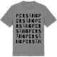 Mid Heather Gray t-shirt med Persäng ordlek t-shirt