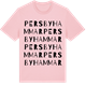 Pink Cotton t-shirt med Persbyhammar ordlek t-shirt