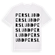 White t-shirt med Perslund ordlek t-shirt