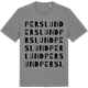 Mid Heather Gray t-shirt med Perslund ordlek t-shirt