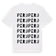 White t-shirt med Peru ordlek t-shirt