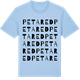Blue Soul t-shirt med Petared ordlek t-shirt